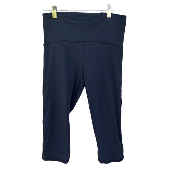 Lululemon Train Times Crop Leggingg 17” W6ADDS Black Mesh Women’s Size 8 GUC - Picture 2 of 10